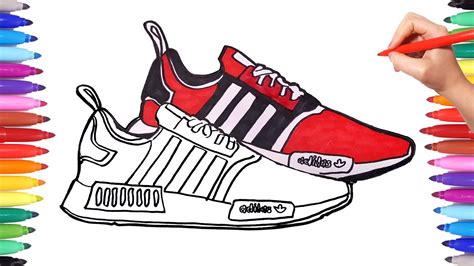 adidas shoe drawing instructions.